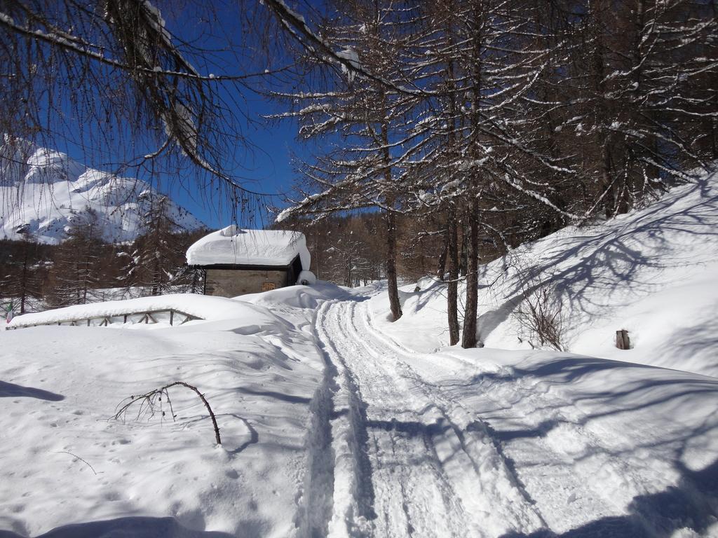 Rifugio Al Lago Del Mortirolo In Inverno Raggiungibile Solo A Piedi Monno Екстериор снимка